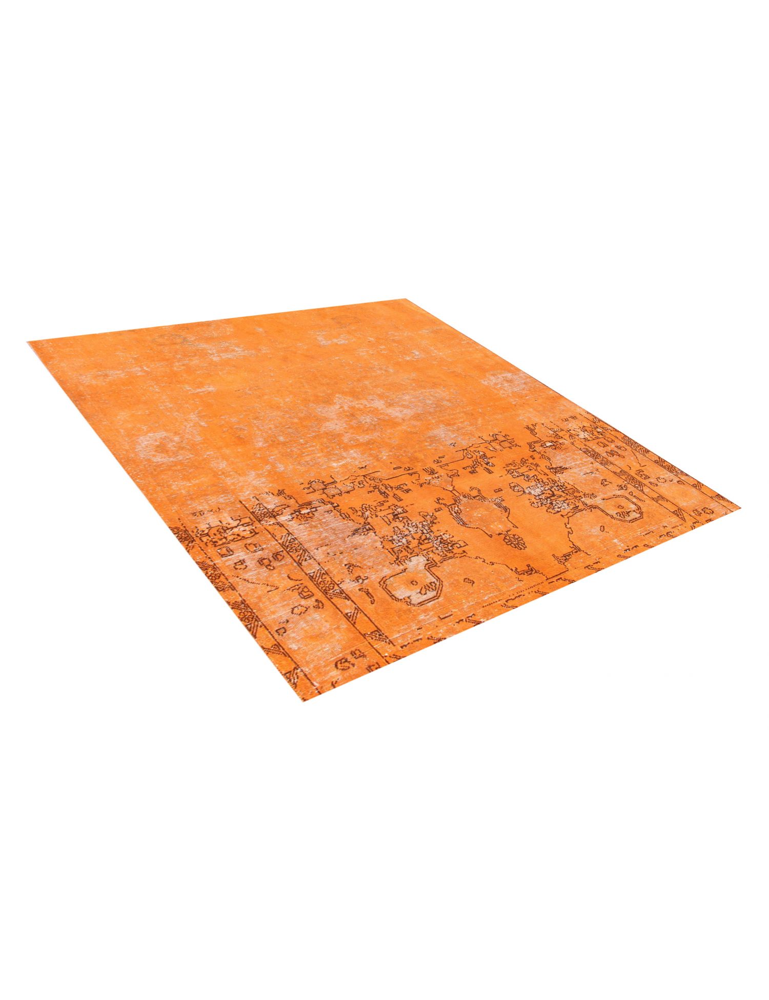 Quadrat  Vintage Teppich  orange <br/>194 x 194 cm