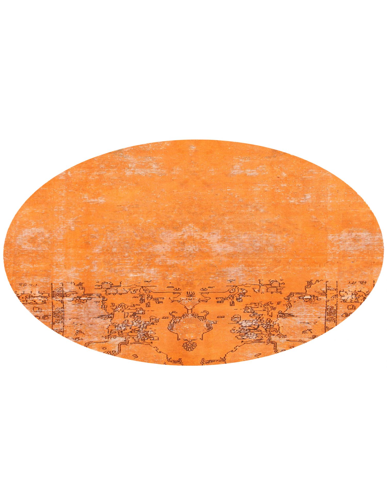Rund  Vintage Teppich  orange <br/>194 x 194 cm