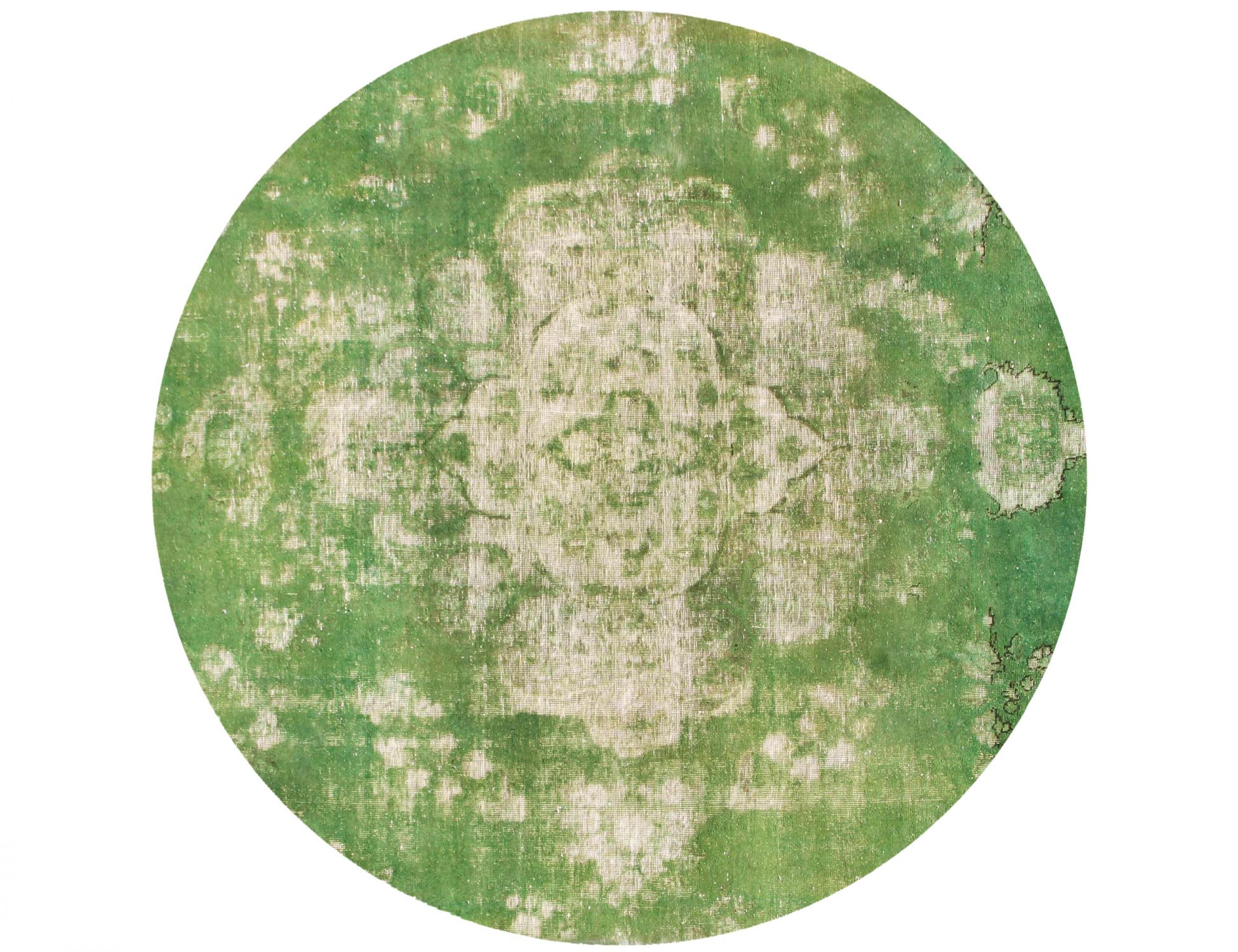 Rund  Vintage Teppich  grün <br/>213 x 213 cm