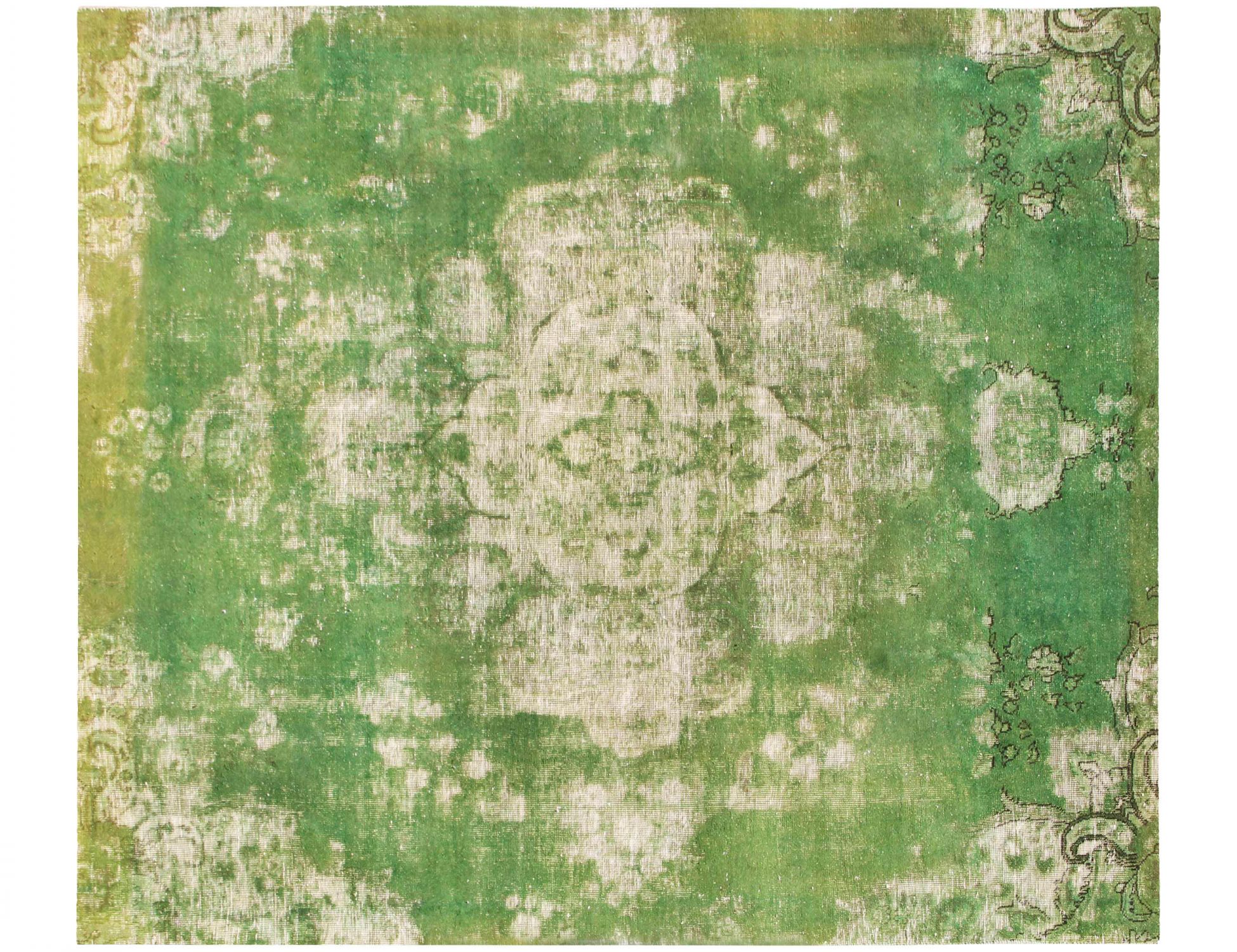 Persisk Vintagetæppe  grøn <br/>250 x 213 cm