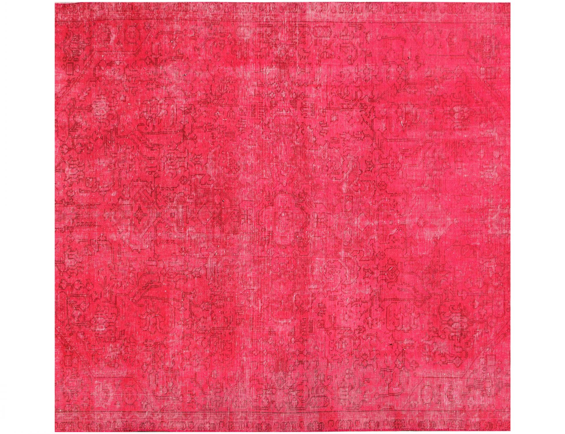 Perzisch Vintage Tapijt  rood <br/>192 x 192 cm