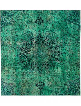 Persisk vintage teppe 185 x 185 grønn