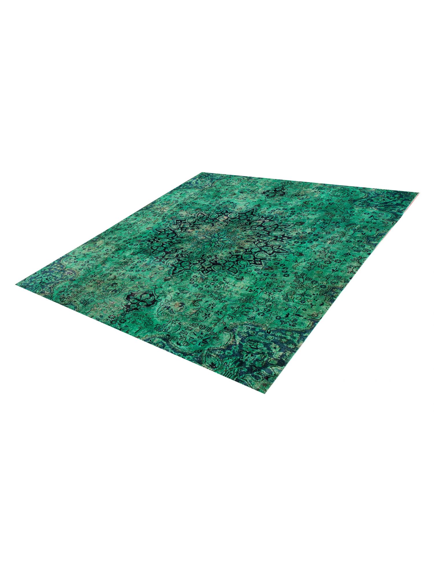 Tapis Persan vintage  vert <br/>185 x 185 cm