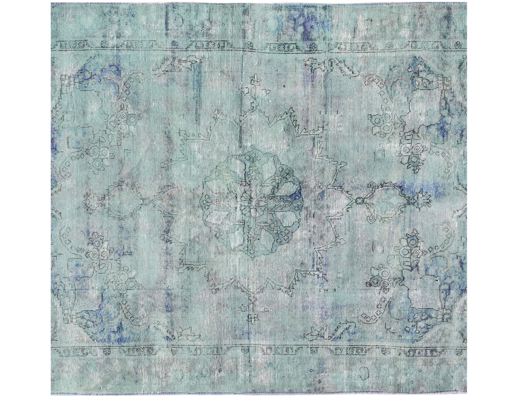 Tappeto vintage persiano  turchese <br/>186 x 186 cm