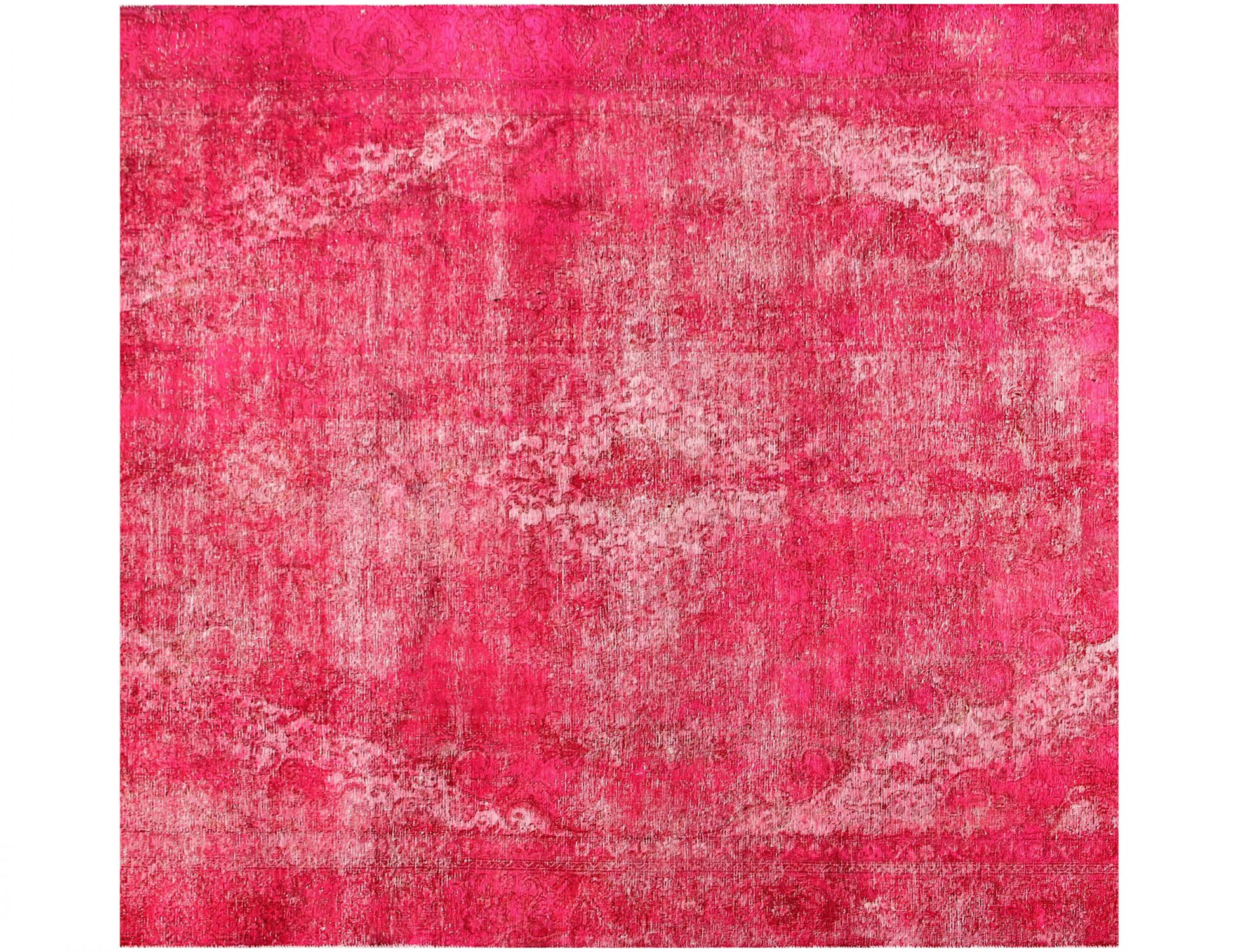 Tapis Persan vintage  rose <br/>270 x 270 cm