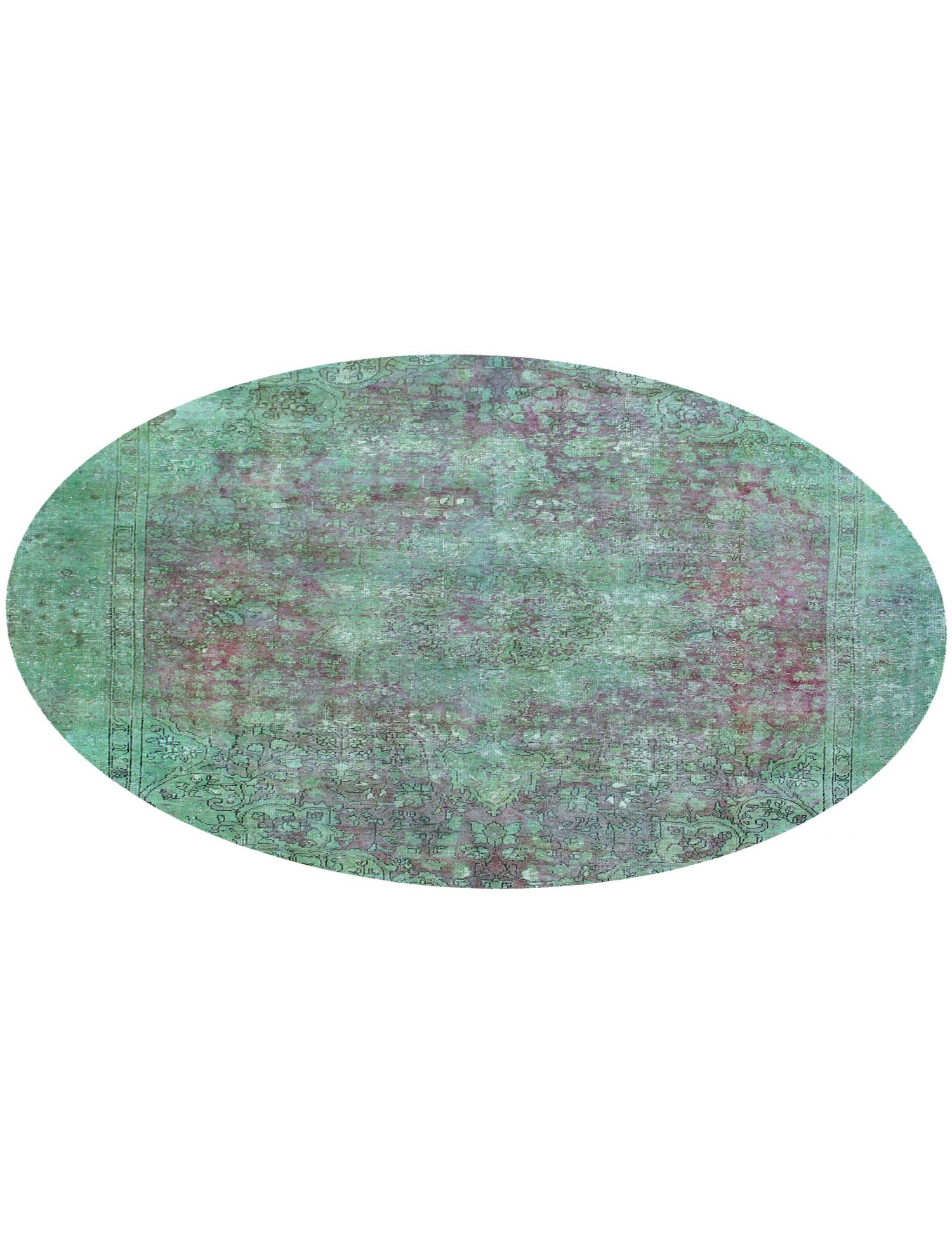 Rund  Vintage Teppich  grün <br/>230 x 230 cm