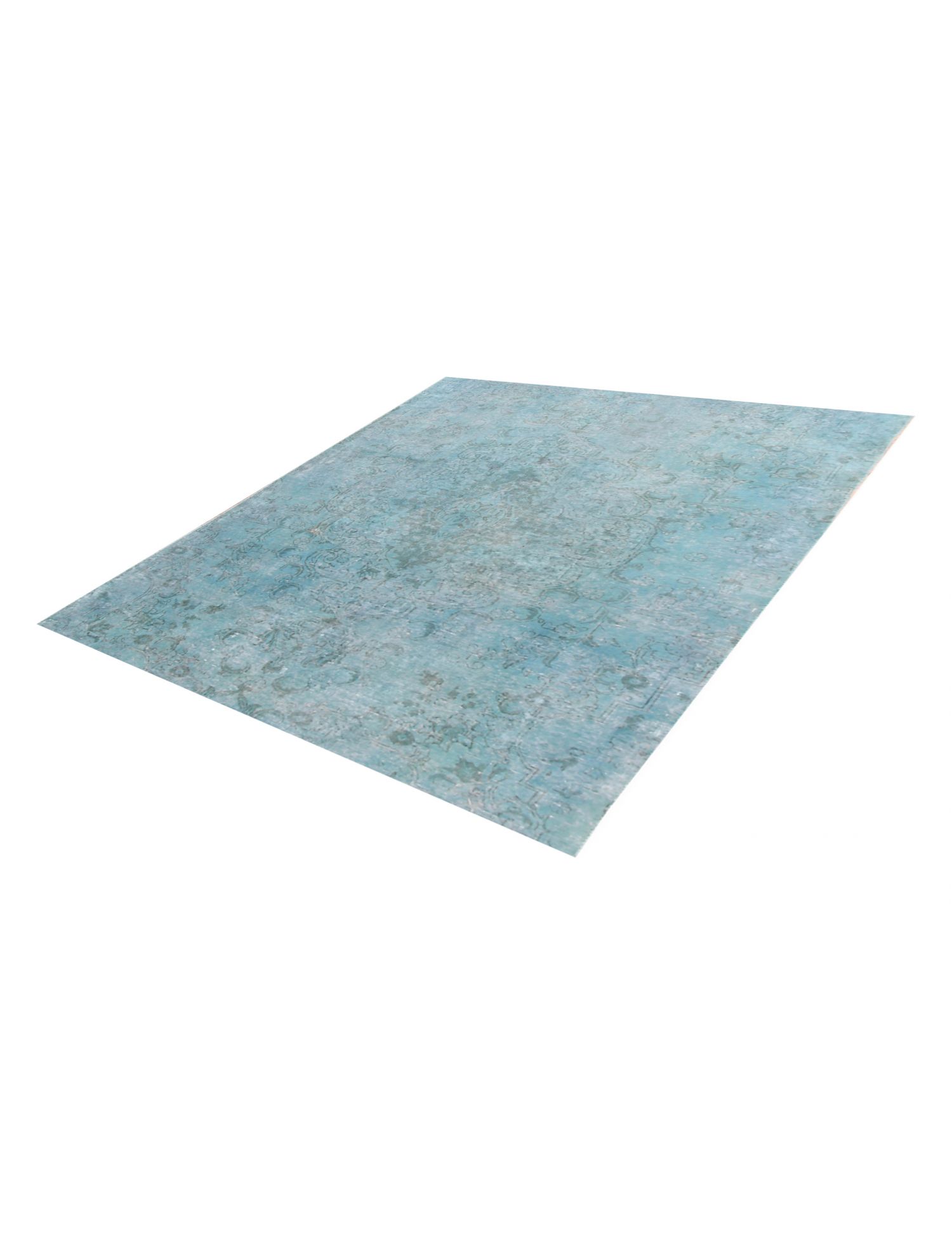 Quadrat  Vintage Teppich  blau <br/>180 x 180 cm