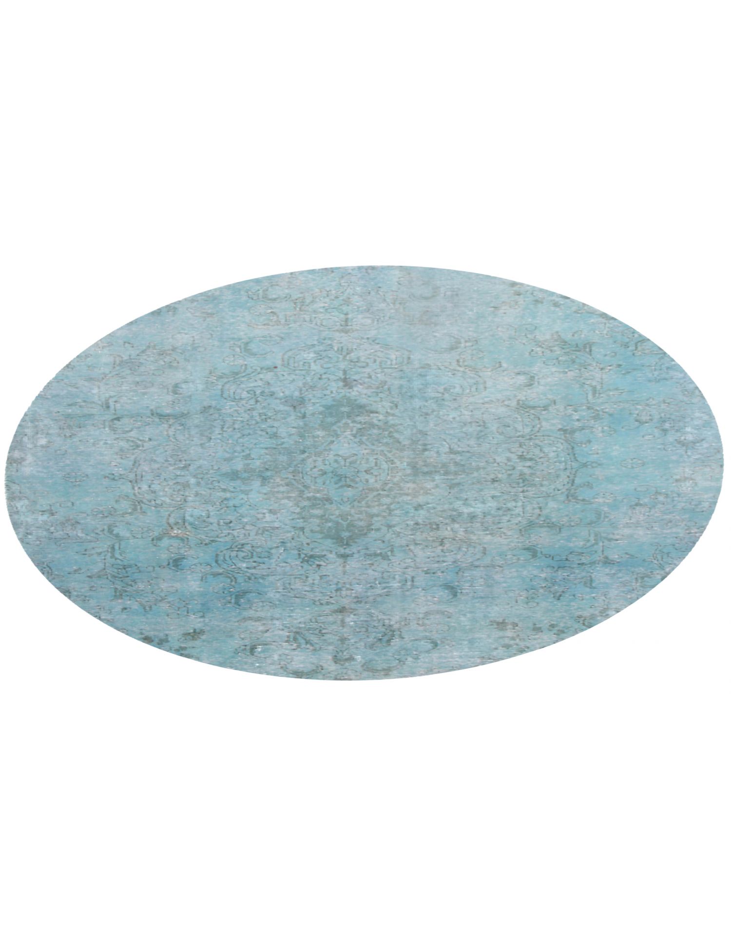 Rund  Vintage Teppich  blau <br/>180 x 180 cm