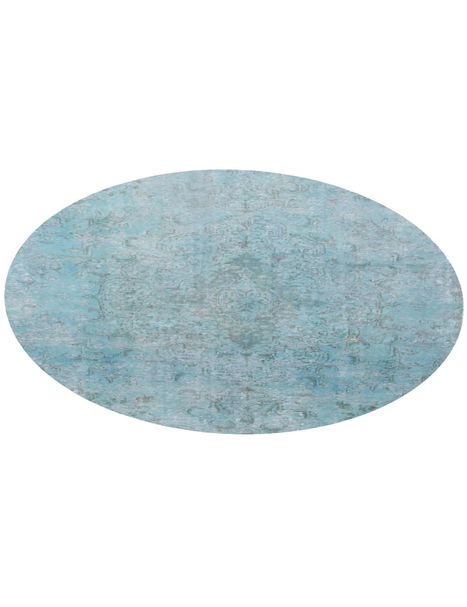 Rund  Vintage Teppich  blau <br/>180 x 180 cm