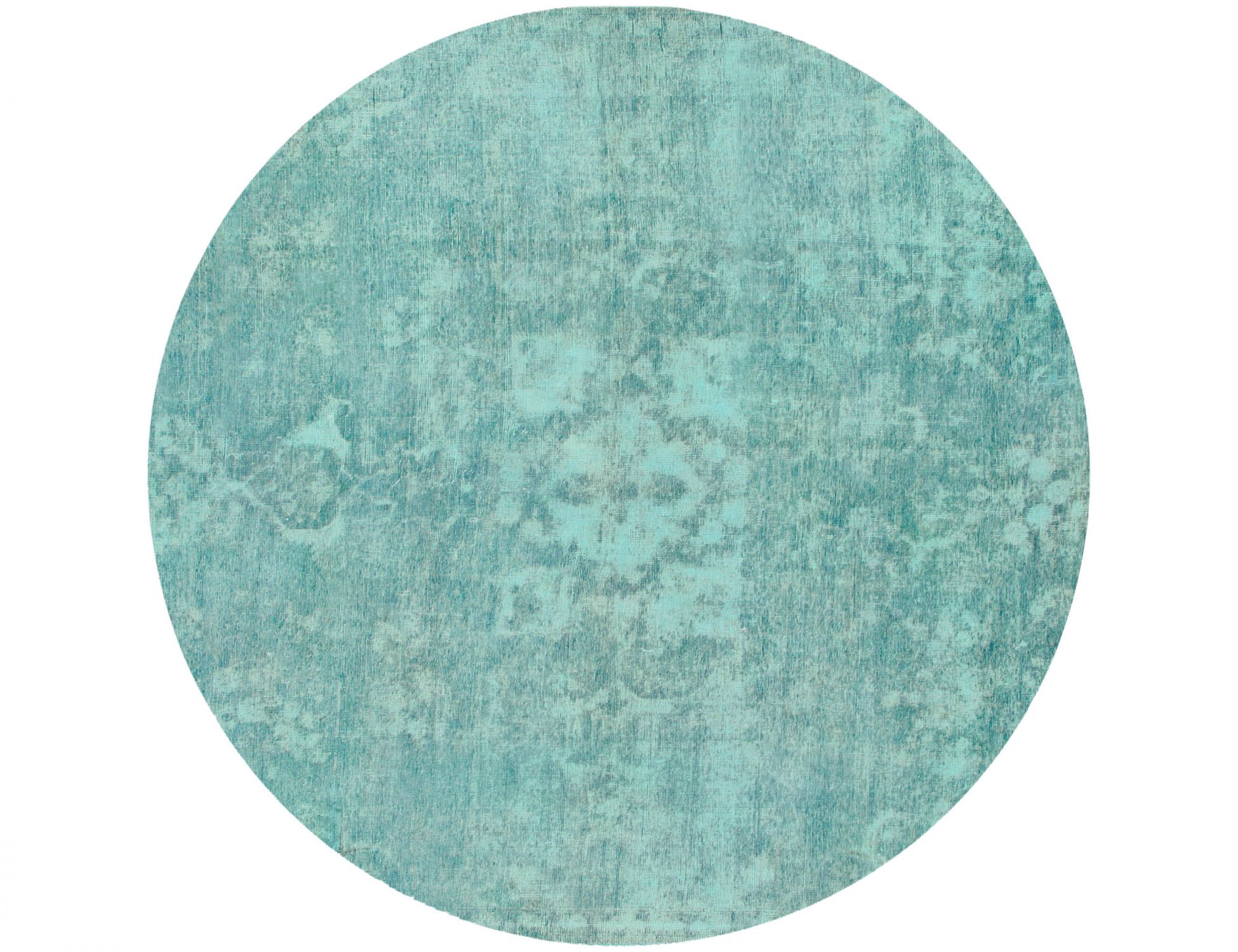Round  Vintage Carpet  green  <br/>223 x 223 cm