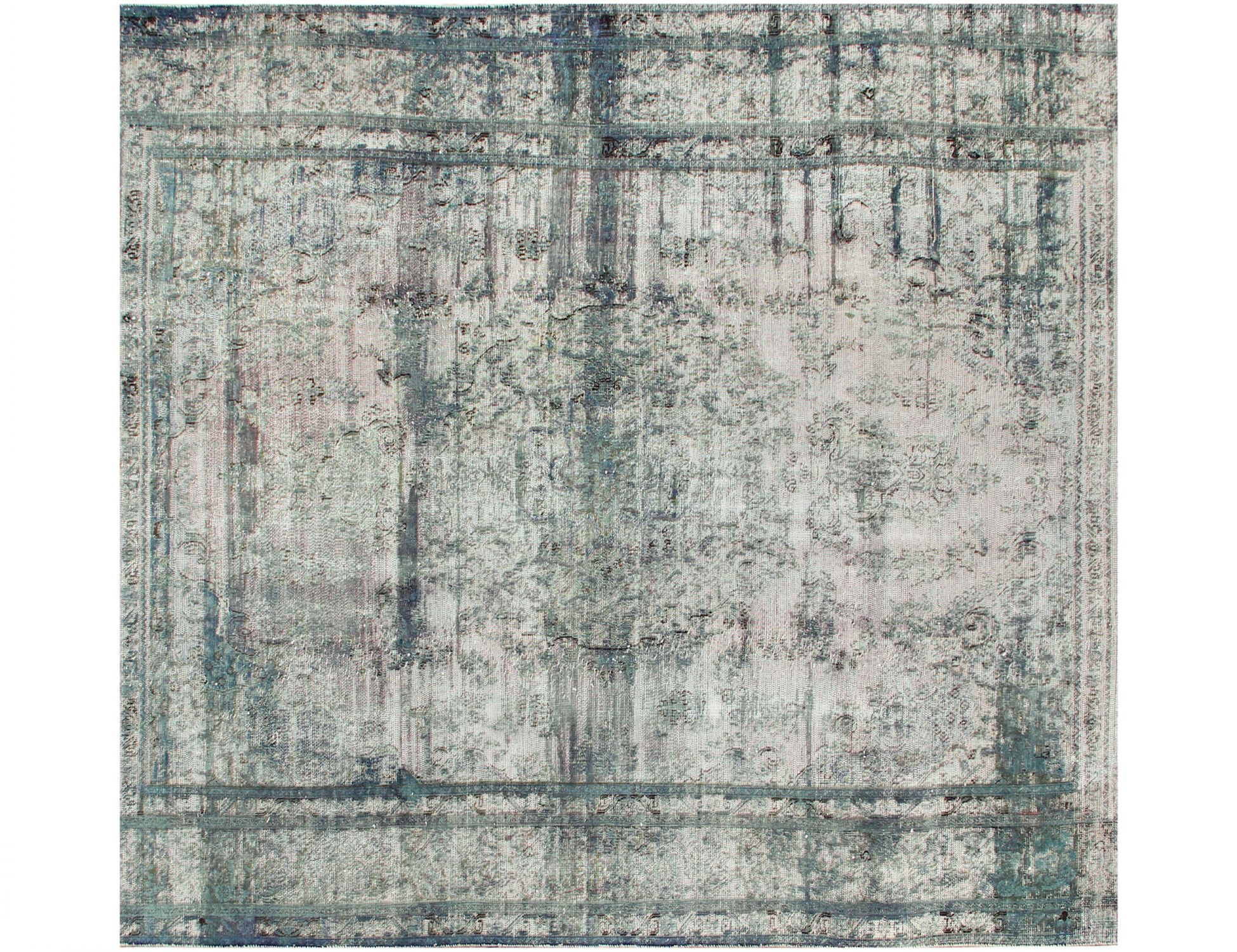 Persisk vintage teppe  grønn <br/>274 x 274 cm