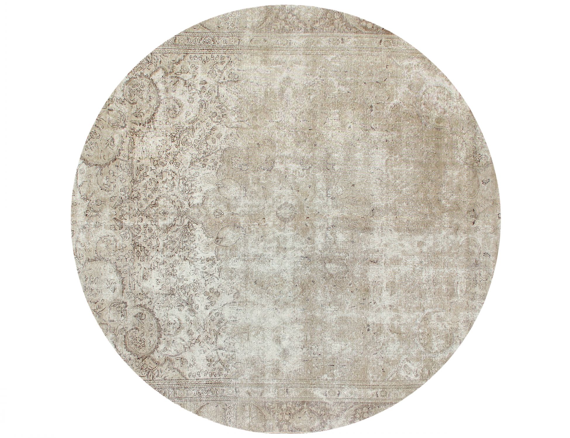 Round  Vintage Carpet  green  <br/>270 x 270 cm