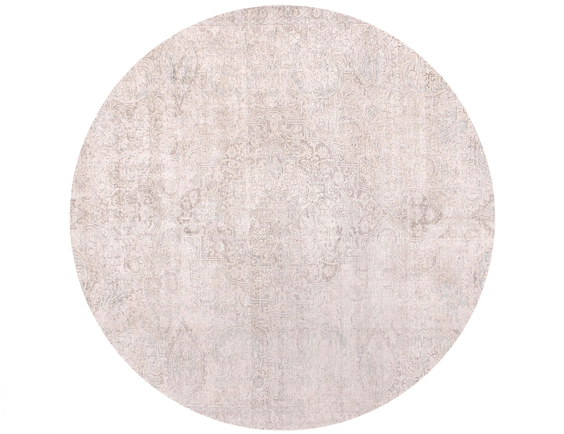 Rund  Vintage Teppich  beige <br/>226 x 226 cm