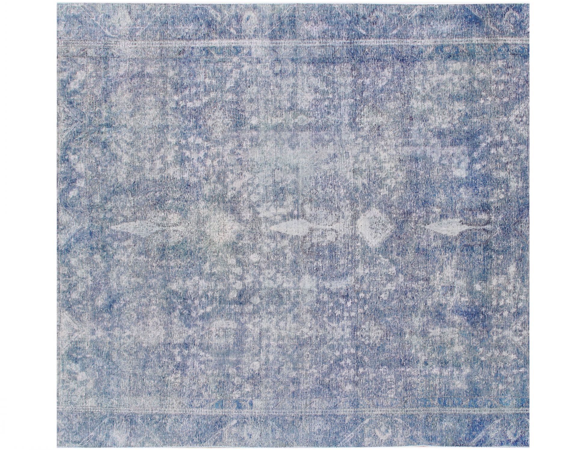 Perzisch Vintage Tapijt  blauw <br/>270 x 270 cm