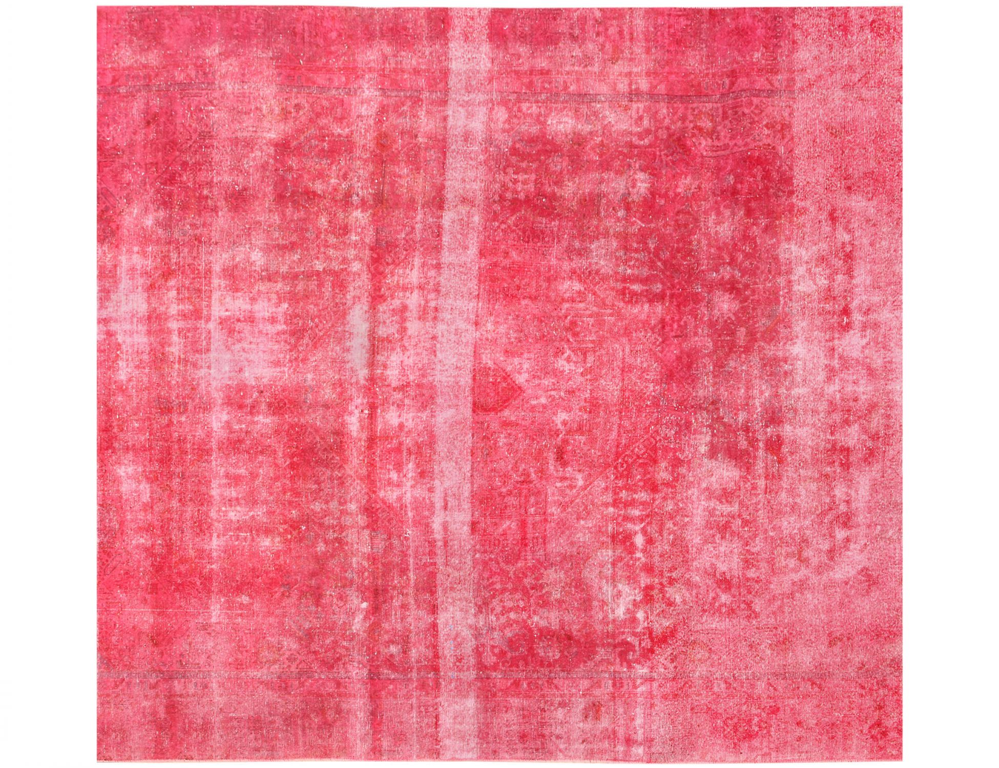 Quadrat  Vintage Teppich  rot  268 x 268 cm