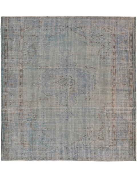 Blau Türkei Vintage Teppich 182 x 182 cm