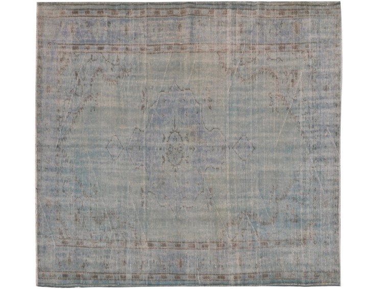 Blauw Turkije Vintage Tapijt 182 x 182 cm