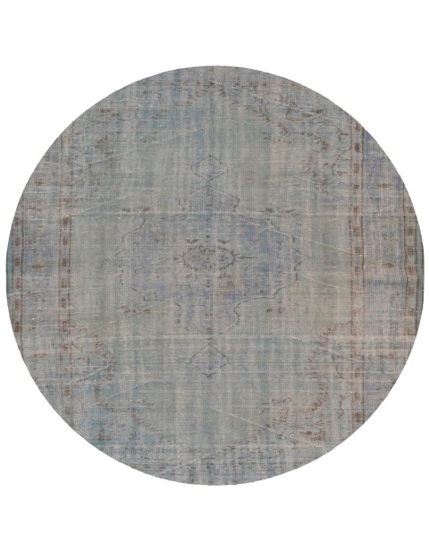 Blau Türkei Vintage Teppich 182 x 182 cm