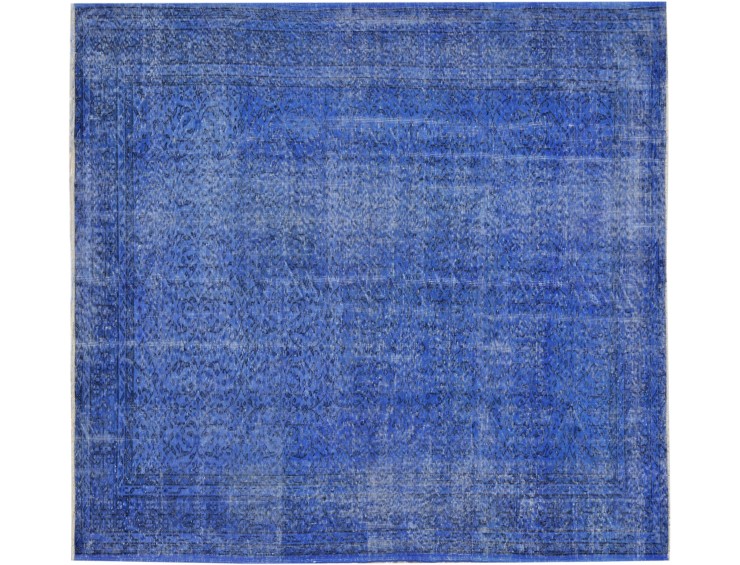 Blå Tyrkiet Vintage Tæppe 200 x 200 cm
