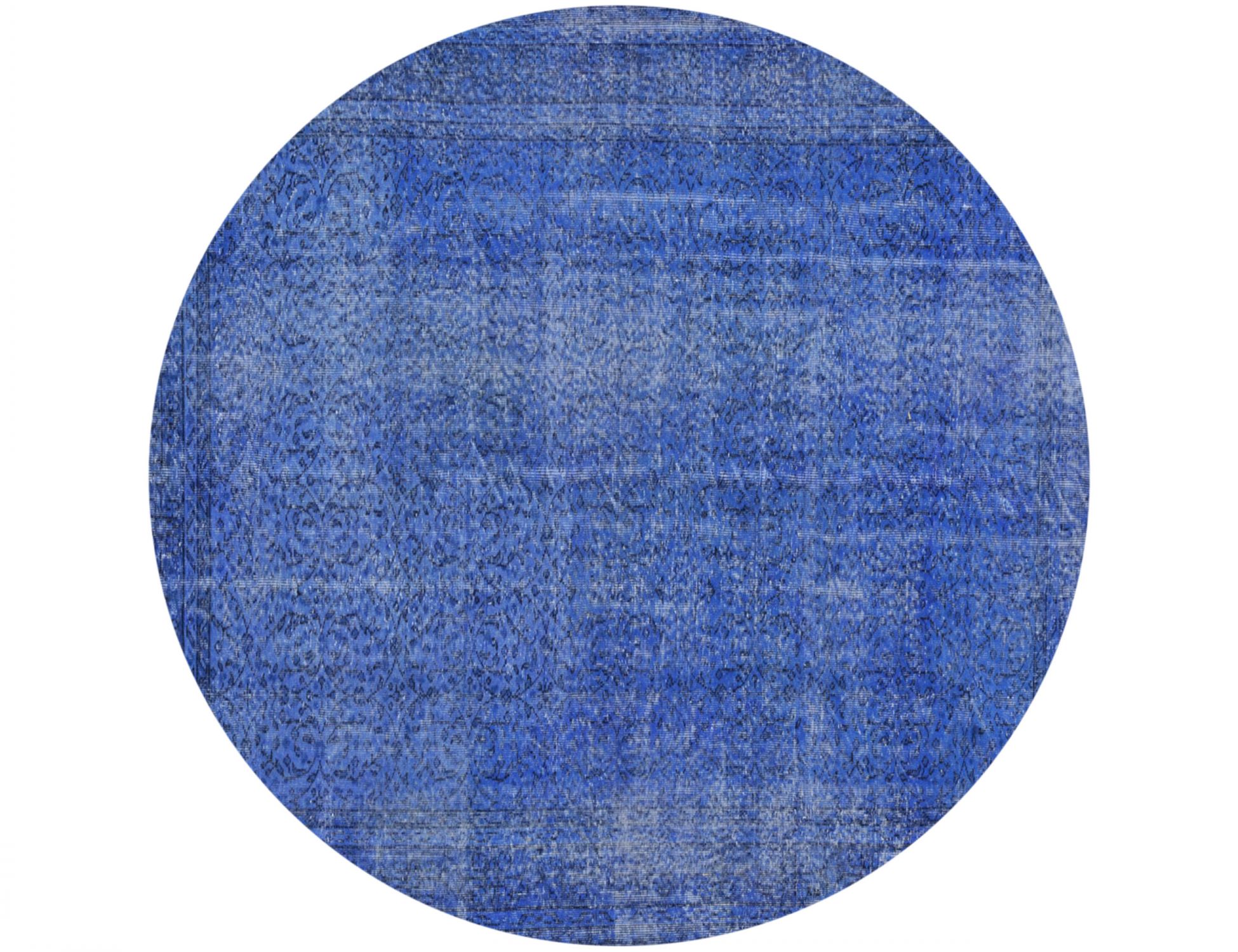 Rund Vintage Teppich  blau <br/>200 x 200 cm