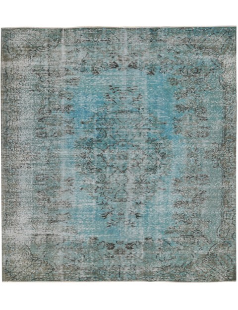 Blau Türkei Vintage Teppich 167 x 167 cm