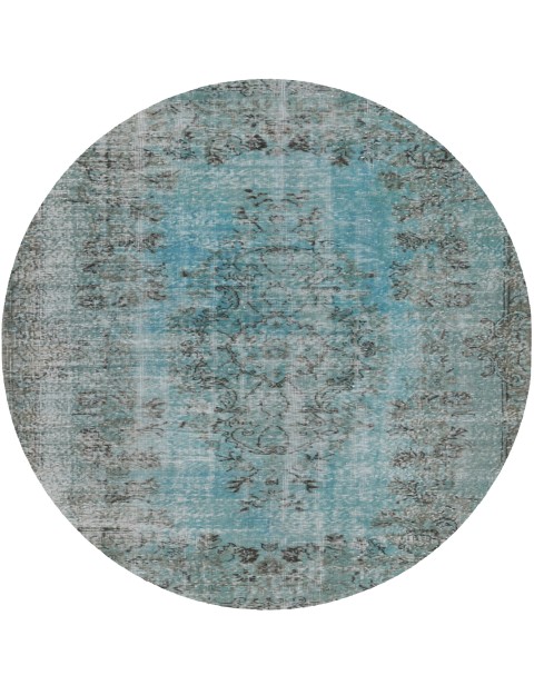 Blau Türkei Vintage Teppich 167 x 167 cm