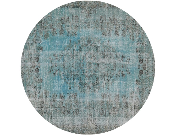 Azul Turquía Alfombra vintage 167 x 167 cm