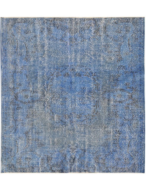 Blau Türkei Vintage Teppich 177 x 177 cm