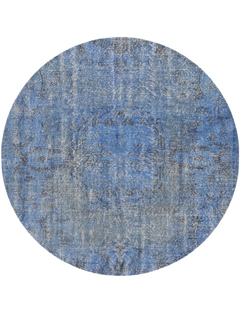 Blau Türkei Vintage Teppich 177 x 177 cm