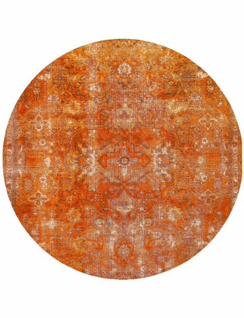 Orange Persien Persischer Vintage Teppich  227 x 227 cm