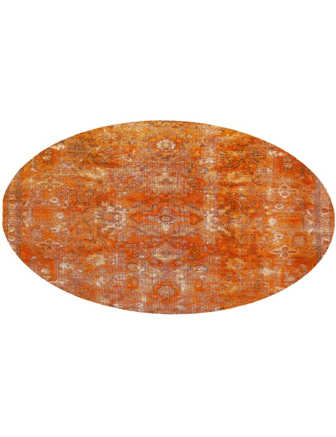 Orange Persien Persischer Vintage Teppich  227 x 227 cm