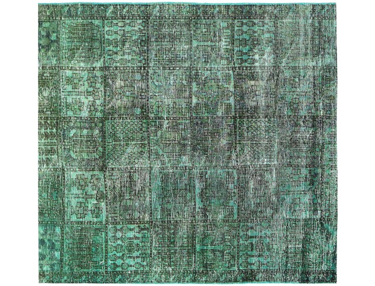 Turquoise Persan Tapis Persan vintage  154 x 154 cm
