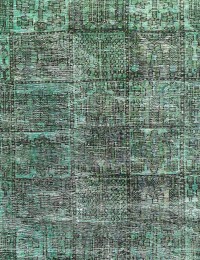 Turquoise Persan Tapis Persan vintage  154 x 154 cm