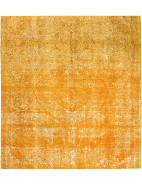 Gelb Persien Persischer Vintage Teppich 238 x 238 cm