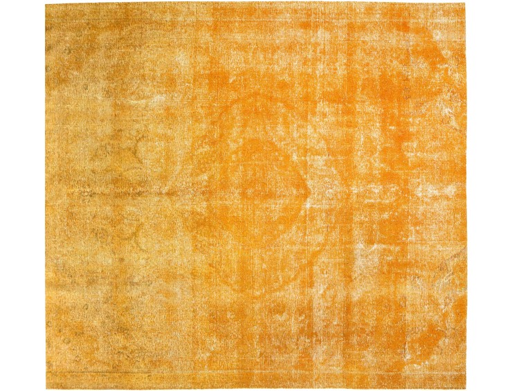Yellow  Persia Persian Vintage Carpet  238 x 238 cm