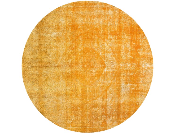 Yellow  Persia Persian Vintage Carpet  238 x 238 cm