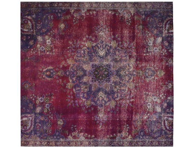 Purple  Persia Persian Vintage Carpet  221 x 221 cm