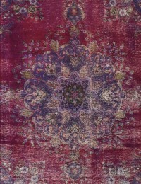 Purple  Persia Persian Vintage Carpet  221 x 221 cm