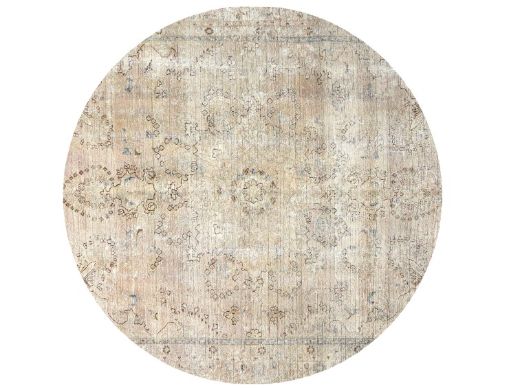 Beige Persien Persischer Vintage Teppich  198 x 198 cm