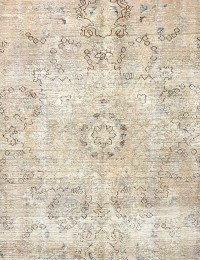 Beige Persien Persischer Vintage Teppich  198 x 198 cm