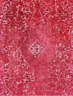 Lila Persien Persischer Vintage Teppich  270 x 270 cm