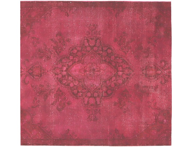 Lila Persien Persisk vintage matta 165 x 165 cm