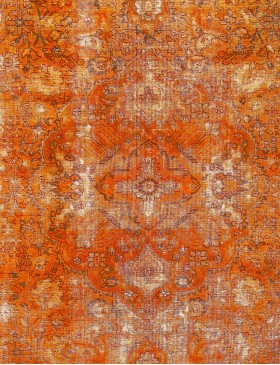 Orange Persan Tapis Persan vintage  227 x 227 cm