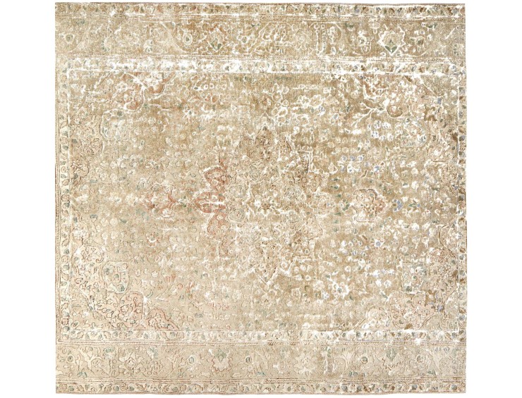 Beige Persien Persischer Vintage Teppich 211 x 211 cm