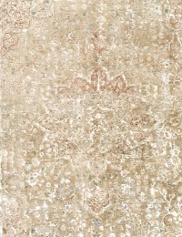 Beige Persien Persischer Vintage Teppich 211 x 211 cm - view 3