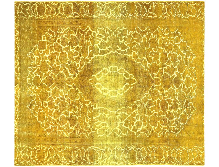 Gelb Persien Persischer Vintage Teppich 250 x 218 cm