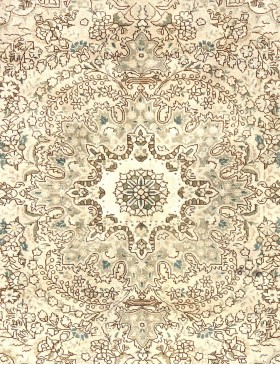 Beige Persien Persisk vintage matta  197 x 197 cm
