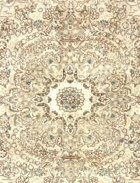 Beige Persien Persischer Vintage Teppich 197 x 197 cm - view 3
