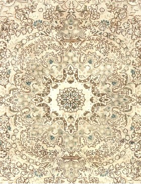 Beige Persien Persisk vintage matta  197 x 197 cm