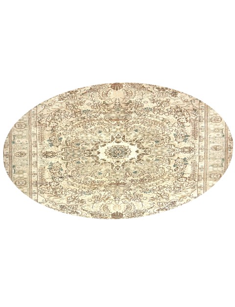 Beige Persien Persischer Vintage Teppich  197 x 197 cm